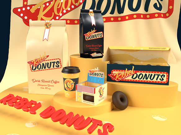 Packaging Concept Art for Donut Packaging